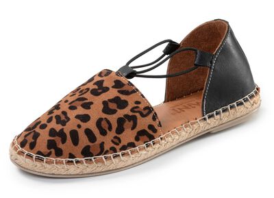 Gemini, trendiga damtofflor, bredd G, tillverkade av läder 