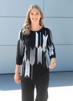 skjorta med kontrasttryck 