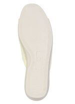 Klassiska damtofflor, tillverkade av textilmaterial GELB