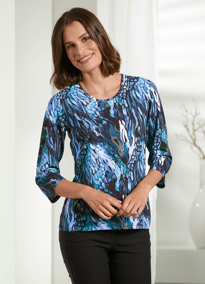 F&ouml;rtrollande topp med mjuk touch i 2 f&auml;rger BL&Aring; SVART