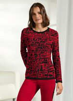 Pullover i moderiktig jacquarddesign R&Ouml;D SVART