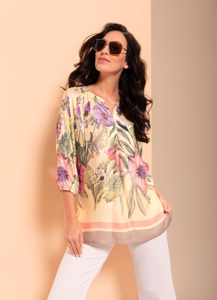 Blus med st&aring;krage 