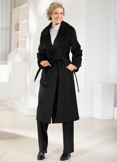 Kappa med b?lte i trench-look 