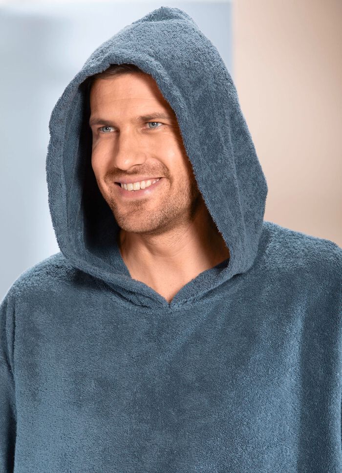 Poncho med k&auml;nguruficka 