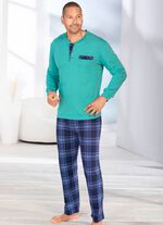 Pyjamas med knappsl&aring; och &ouml;ppna &auml;rmslut 