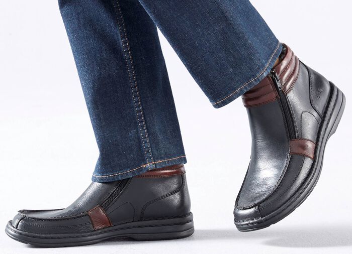 GINO GALANTE, fodrade herrst&ouml;vlar, vinterskor, med uttagbar fotb&auml;dd SVART BURGUND