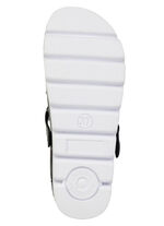 Somriga träskor för kvinnor, tillverkade av läder SCHWARZ