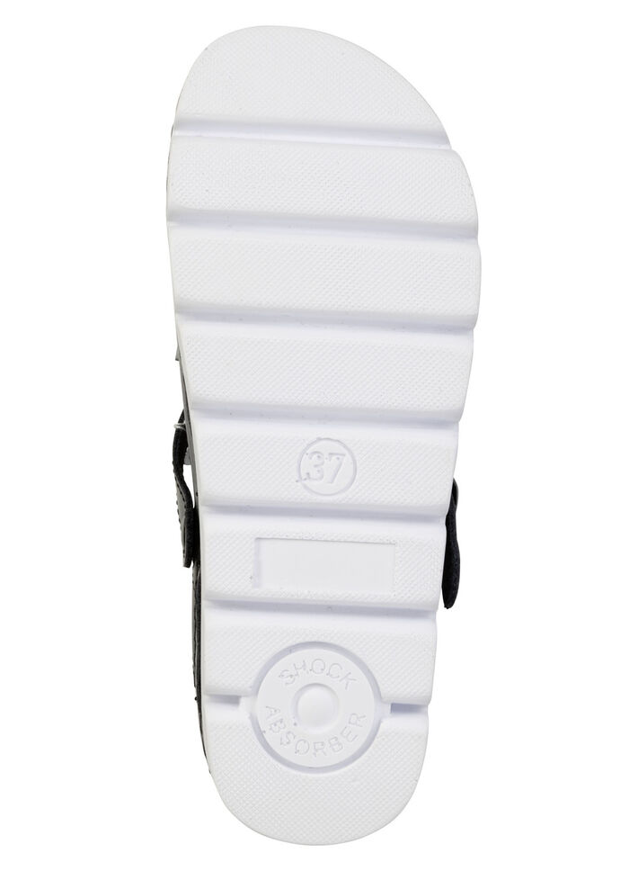 Somriga träskor för kvinnor, tillverkade av läder SCHWARZ