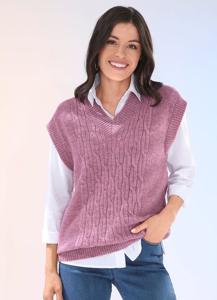 tröja gjord av mycket fluffigt material ROSENTRÄ FLÄCKIG