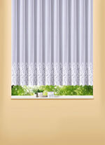 Blomstergardin med rak finish, 
