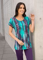 Skjorta med silverfolietryck 