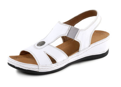 ELENA EDEN sandal av nappaläder med metalldekor 