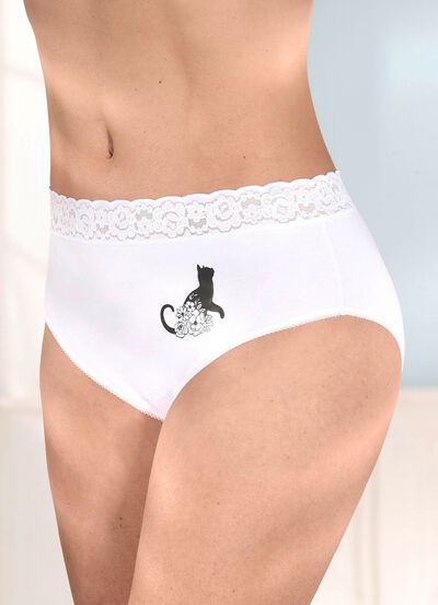 Fyrapack trosor med kattmotiv 