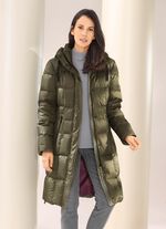 Kort dunkappa med avtagbar huva OLIV