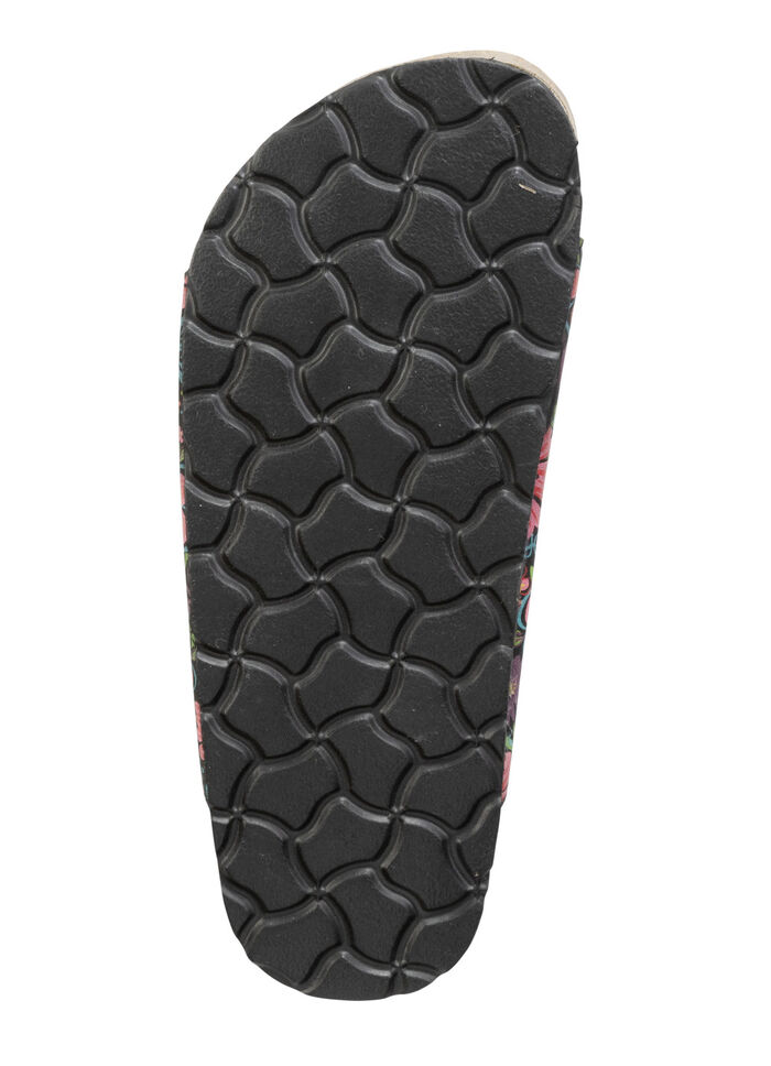 Mules i lekfull tryckt design SCHWARZ-BUNT