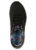 SKECHERS sneakers med snörning delvis tryckta med färgglada hjärtan, 