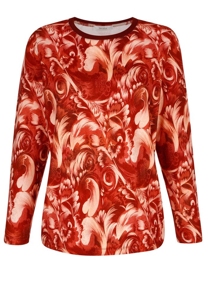 Tröja med mudd i halsringning 