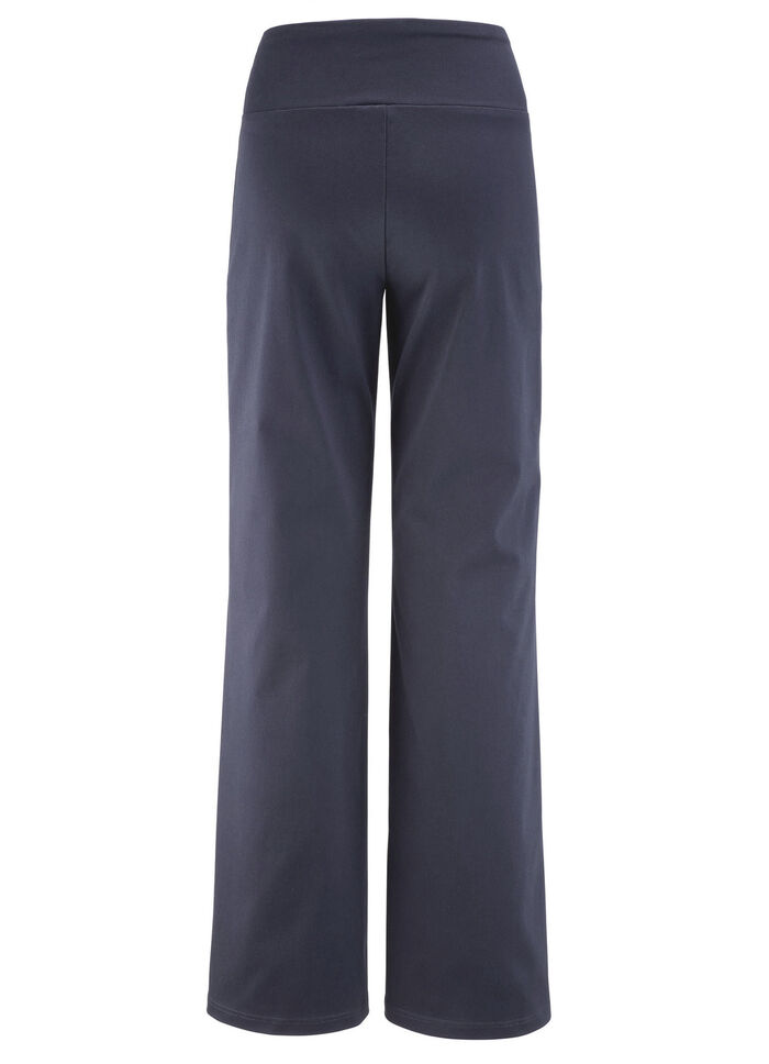 Mjuka stretchbyxor i trendig vidd MARINE
