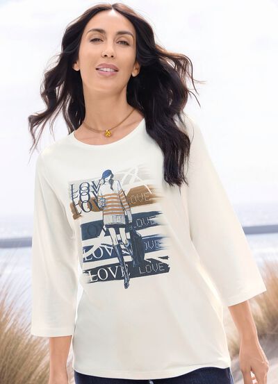 Skjorta med strassdekoration 