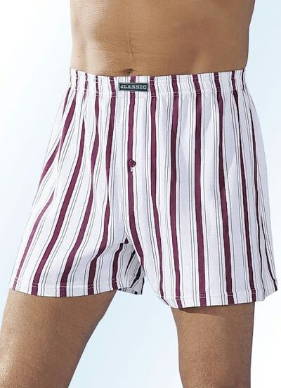 Fyrpack boxershorts, flerf&auml;rgade randiga 