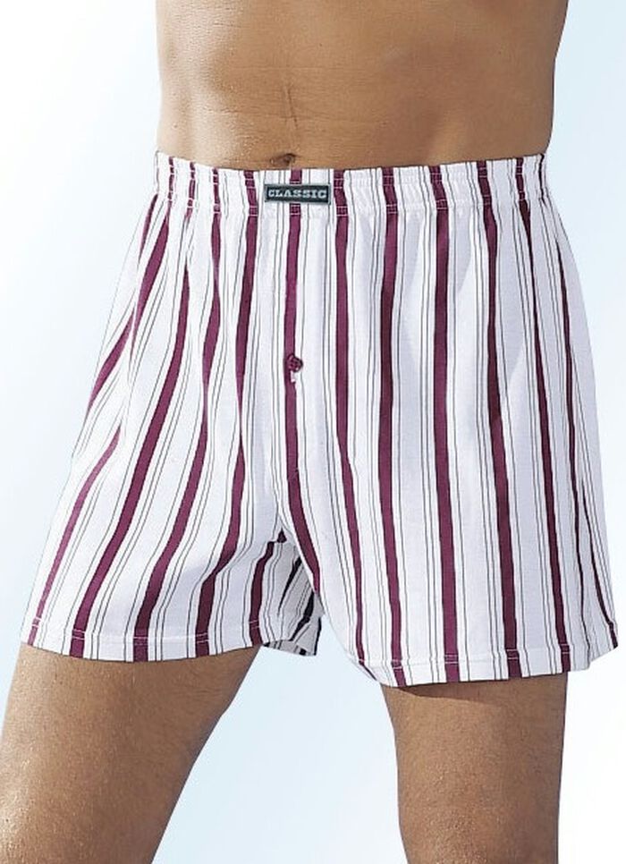 Fyrpack boxershorts, flerf&auml;rgade randiga 