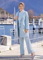 Kort kappa med slagkrage LJUSBL&Aring;