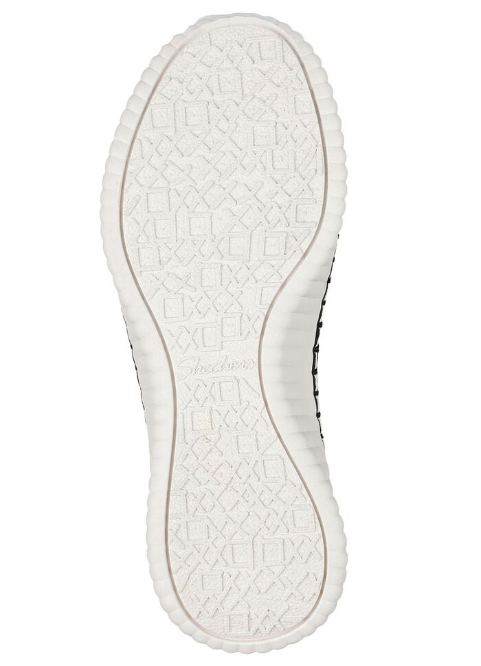 SKECHERS toffel av stretchigt stickat material SVART