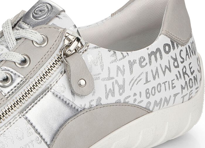 Remonte sneakers med tryckta detaljer LJUSGR&Aring;VIT