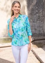 Blus med skjortkrage 