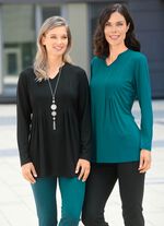 Skjorta med st&aring;krage i 2 f&auml;rger SVART