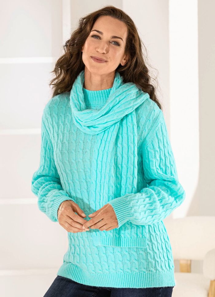 Tr&ouml;ja med halsduk i mjuk kvalitet 