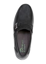 ELENA EDEN tofflor av nappal&auml;der och pr&auml;glat lack SVART