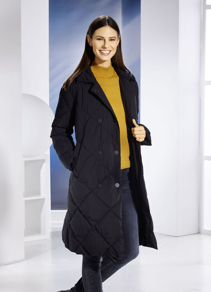 Funktionell kappa med diamantquiltning 