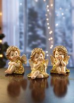 &Auml;nglar, set om 3, gjorda av polyresin 