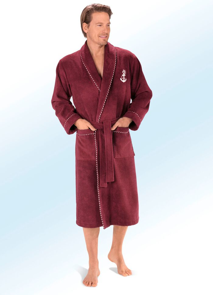 Morgonrock med ankarbroderi 