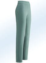 Byxor med vacker dekorativ quiltning JADE GR&Ouml;N