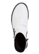 Gemini ankelboots med volanger och dekorativa knappar VIT