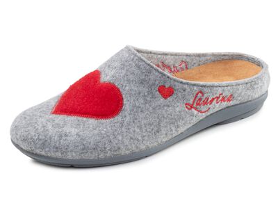 Laurina, klassiska damtofflor, med uttagbar fotb&auml;dd 