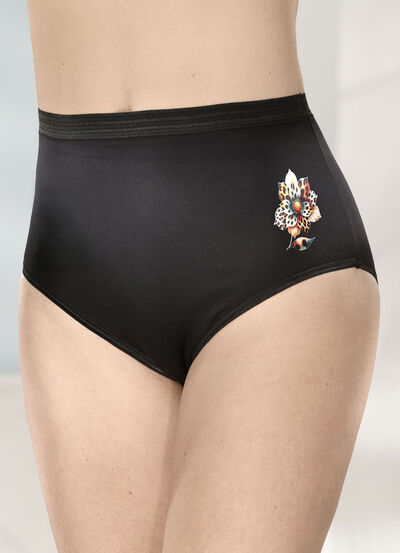 Fempack trosor med blommotiv 