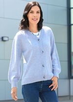 Cardigan med en fluffig, mjuk k&auml;nsla 