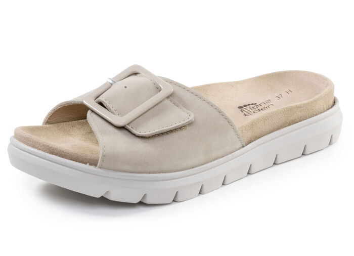 ELENA EDEN, snygga damslip-ins, vidd H, med uttagbar fotbädd BEIGE