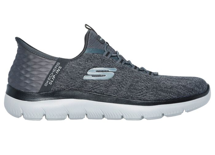 SKECHERS, herrsneakers, med gjuten slip-in-h&auml;lplatta ANTRACIT