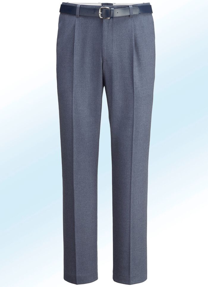 Fleckiga byxor i 4 f&auml;rger med veck 