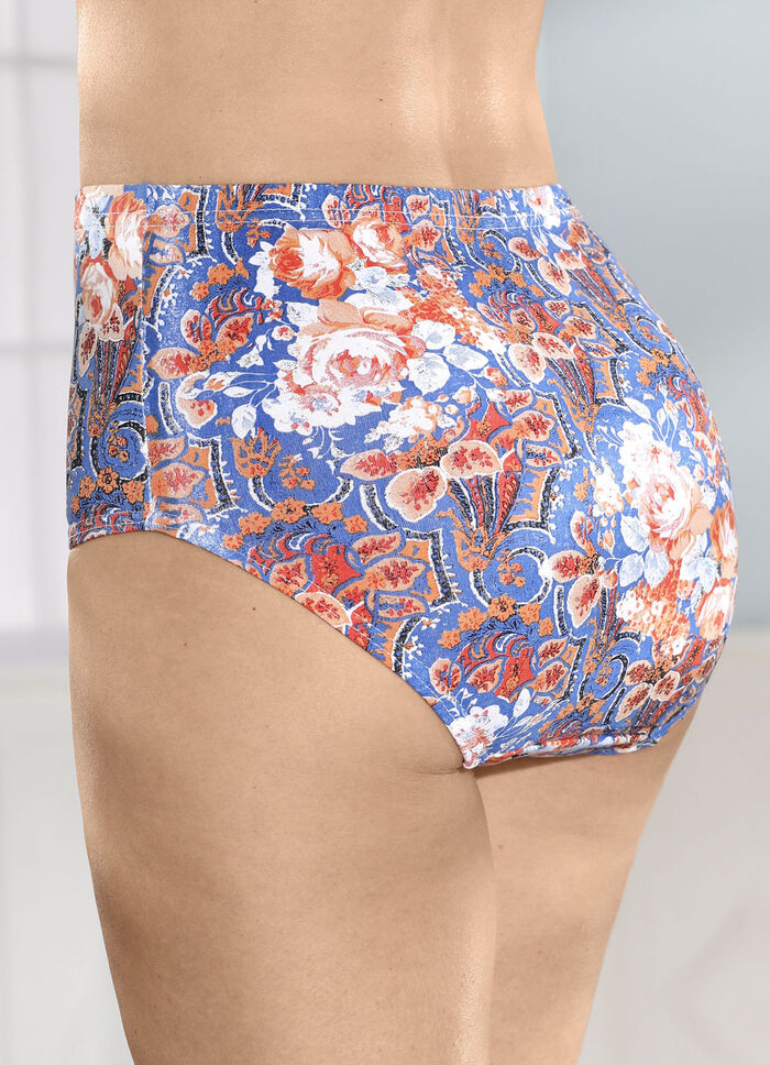 Paket med fem trosor med f&auml;rgglad tryckdesign 