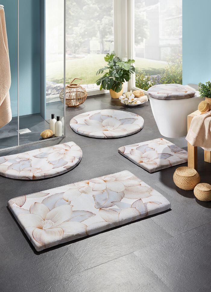 Dr&ouml;msk&ouml;nt mjukt badrumsset med bandkant FLERF&Auml;RGAD