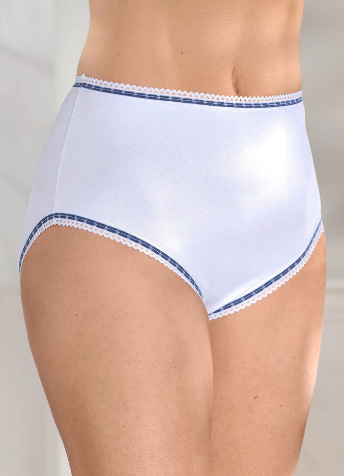 Paket med sju trosor med kontrasterande detaljer 