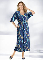 Kaftan med briljant färgat tryck, 