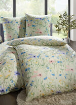 Dubbelsidigt tryckt sängkläder med dragkedja GRÖNT