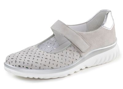 ELENA EDEN sko med sp&auml;nne av mocka med luftiga perforeringar 