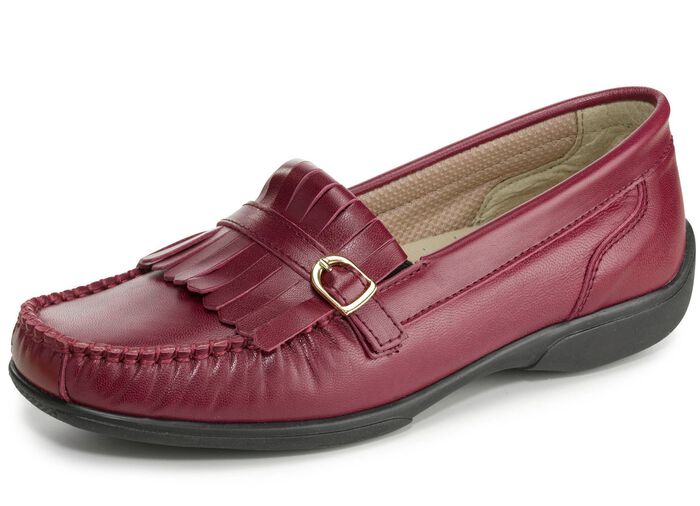 Loafers fr&aring;n ELENA EDEN chevreau-nappa med dekorslejf 
